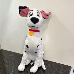 Disney Dalmatian Stuffed Animal White and Black Plush. Size 16”